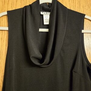 BCBG Black Sleeveless Cowl Neck Dress